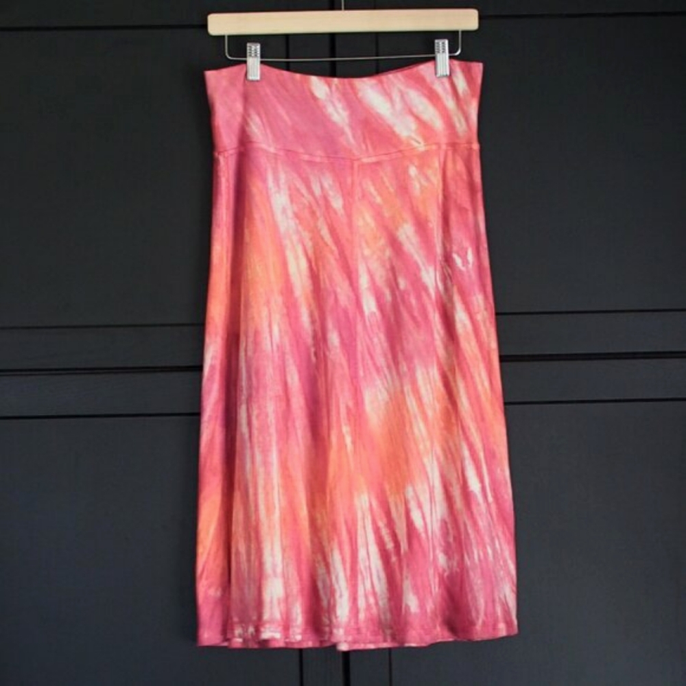 Pink and Orange A-Line Skirt